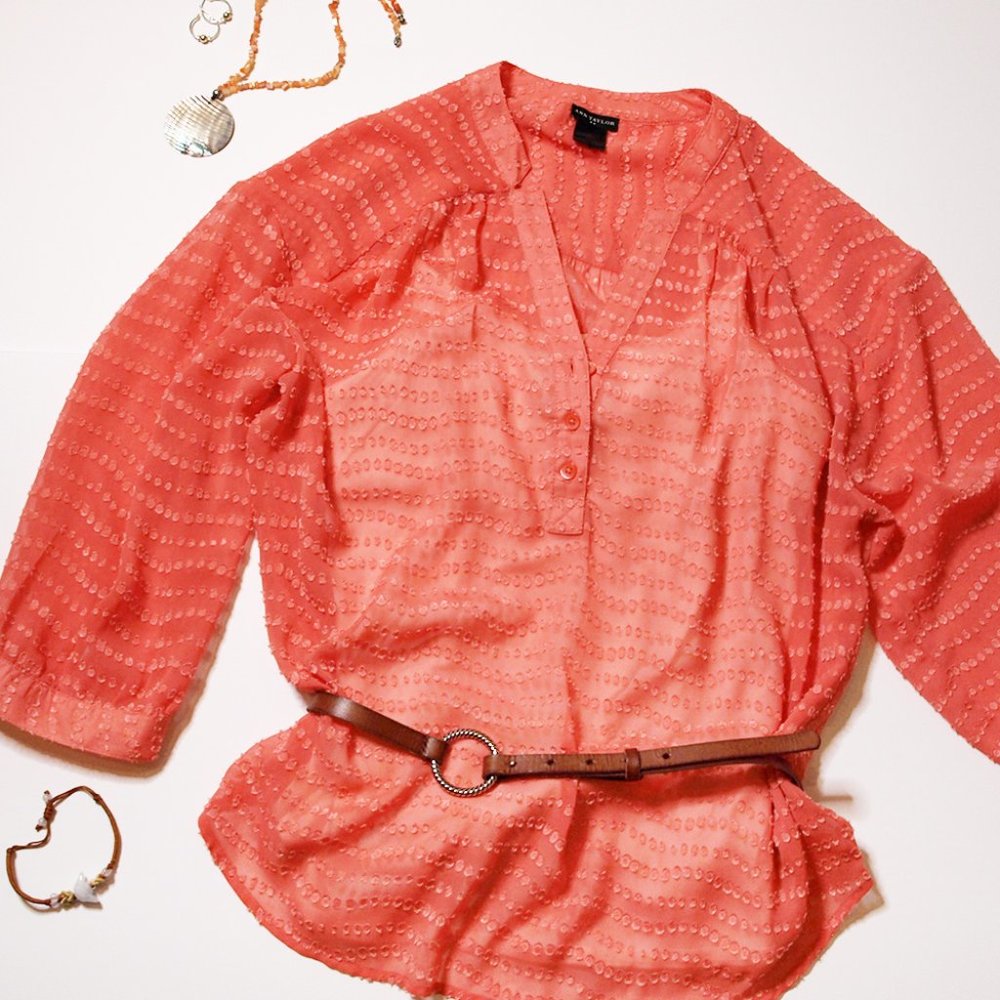 Salmon Translucent Tunic - image 1